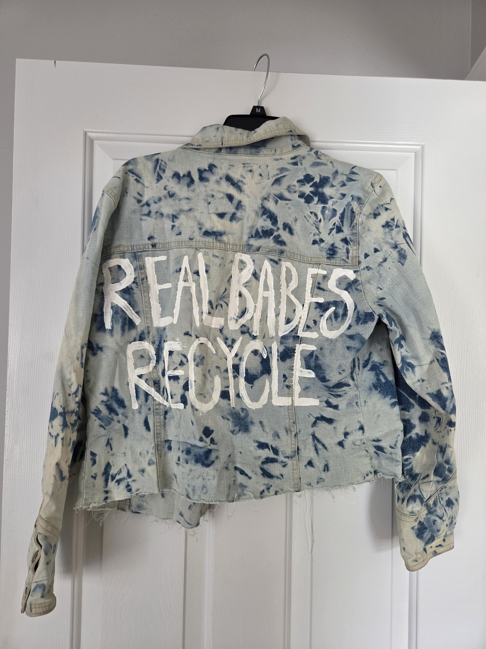Recycled Tie-Dye Denim Jacket - Hand Painted
